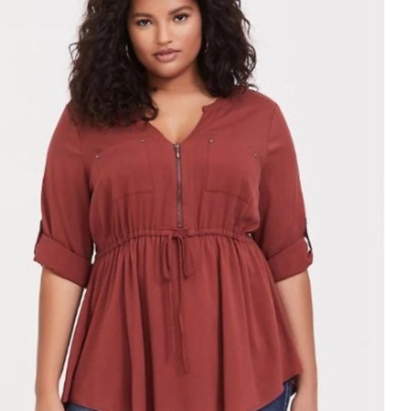 torrid Tops - Torrid stretch Challis Top